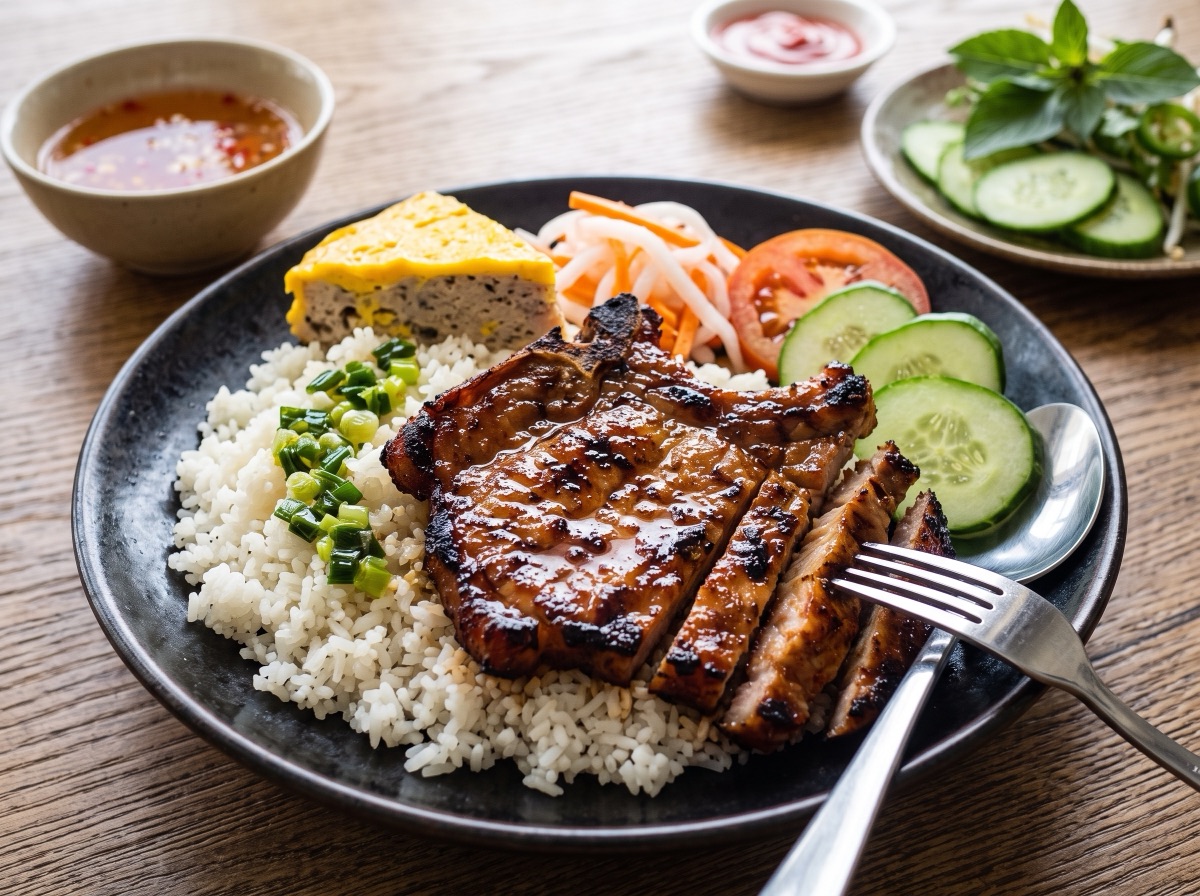 Grilled Pork Chop Broken Rice